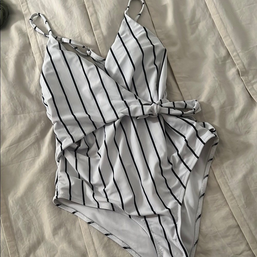 Striped One-Piece Swimsuit